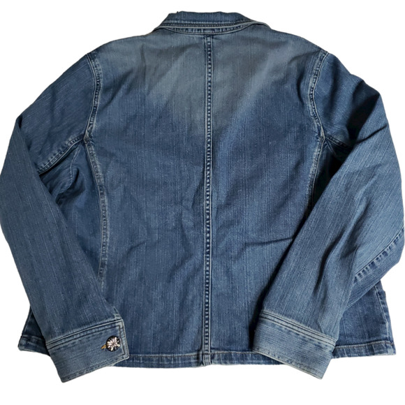 Jones New York Sport Premium Denim Stretch Jean Blazer -  XL - Picture 2 of 11